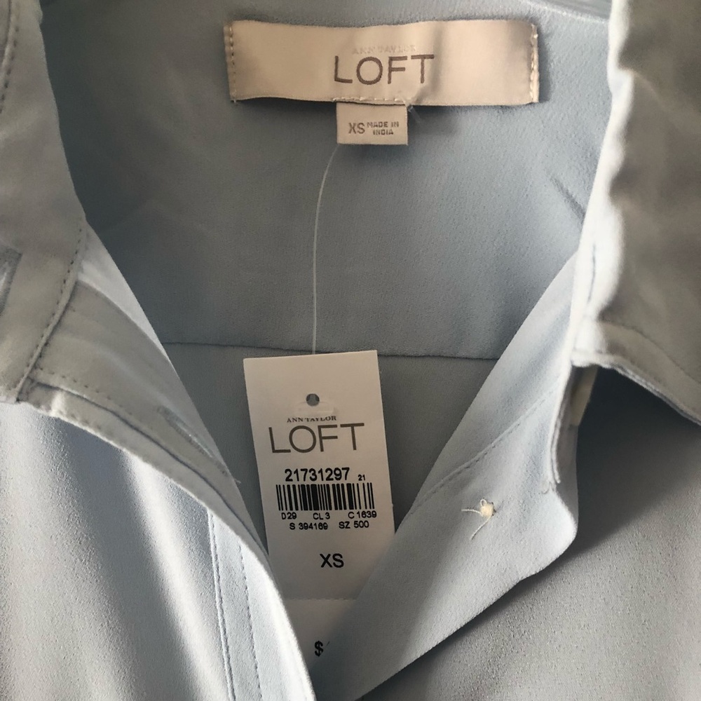 Light Blue Utility Blouse - Picture 3 of 4